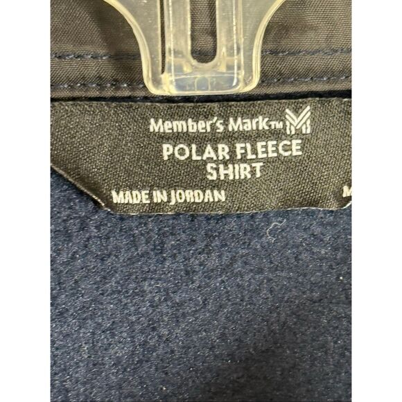 Members Mark polar fleece Men’s button front style shirt size medium - Picture 3 of 8